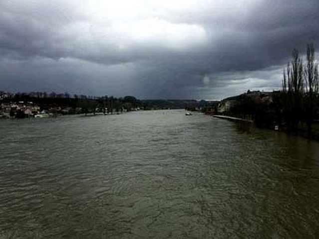 Hochwasser fhrende Elbe
              31.03.2006