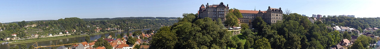 Panorama Schloss Sonnenstein und Schifftorvorstadt